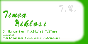 timea miklosi business card
